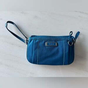 TUMI Teal Wristlet Bag